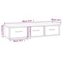 vidaXL Mobile a Muro Grigio Sonoma 88x26x18,5 cm in Legno Multistrato