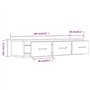 vidaXL Armadietto Parete Rovere Marrone 88x26x18,5cm Legno Multistrato