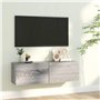 Armoire murale TV Sonoma gris 100x30x30 cm Bois d'ingénierie