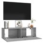 Armoire murale TV Sonoma gris 100x30x30 cm Bois d'ingénierie