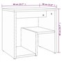 Comodino Grigio Sonoma 40x30x40 cm in Legno Multistrato
