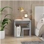 Comodino Grigio Sonoma 40x30x40 cm in Legno Multistrato