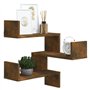 vidaXL Scaffale Parete Angolo Rovere Anticato 40x40x50cm Multistrato