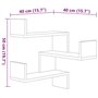 Étagères d'angle murales 2 pcs Chêne fumé 40x40x50 cm Bois
