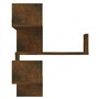 Étagères d'angle murales 2 pcs Chêne fumé 40x40x50 cm Bois