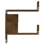 Étagères d'angle murales 2 pcs Chêne fumé 40x40x50 cm Bois