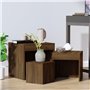 Tavolini Impilabili 3 pz Rovere Marrone in Legno Multistrato