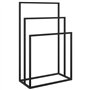 Porte-serviettes autoportant noir 48x24x79 cm Fer