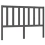 Tête de lit Gris 156x4x100 cm Bois massif de pin