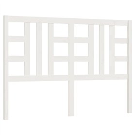 Tête de lit Blanc 126x4x100 cm Bois massif de pin