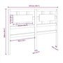vidaXL Tête de Lit Accessoire de Lit Meuble de Chambre à Coucher Tête de Cadre de Lit Double Intérieur Blanc 125,5x4x100 cm Bois
