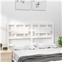 vidaXL Tête de Lit Accessoire de Lit Meuble de Chambre à Coucher Tête de Cadre de Lit Double Intérieur Blanc 125,5x4x100 cm Bois