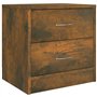 vidaXL Comodino Rovere Fumo 40x30x40 cm in Legno Ingegnerizzato