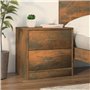 vidaXL Comodino Rovere Fumo 40x30x40 cm in Legno Ingegnerizzato