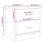 vidaXL Comodino Rovere Fumo 40x30x40 cm in Legno Ingegnerizzato