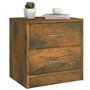 vidaXL Comodino Rovere Fumo 40x30x40 cm in Legno Ingegnerizzato