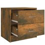vidaXL Comodino Rovere Fumo 40x30x40 cm in Legno Ingegnerizzato