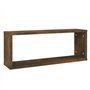 Étagères murales cube 2 pcs Chêne fumé 60x15x23 cm Bois