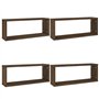 Étagères murales cube 4 pcs Chêne marron 60x15x23 cm Bois
