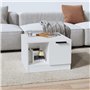 vidaXL Tavolino da Salotto Bianco 50x50x36 cm in Legno Multistrato
