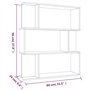 vidaXL Libreria/Divisorio Grigio Sonoma 80x24x96 cm Legno Multistrato
