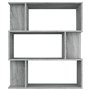 vidaXL Libreria/Divisorio Grigio Sonoma 80x24x96 cm Legno Multistrato