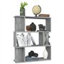 vidaXL Libreria/Divisorio Grigio Sonoma 80x24x96 cm Legno Multistrato