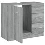 Armoire de lavabo Sonoma gris 63x30x54 cm Bois d'ingénierie