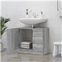 Armoire de lavabo Sonoma gris 63x30x54 cm Bois d'ingénierie