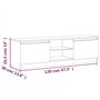 Meuble TV avec lumières LED Chêne fumé 120x30x35,5 cm