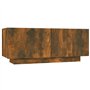 Meuble TV Chêne fumé 100x35x40 cm Bois d'ingénierie