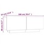 Meuble TV Chêne fumé 100x35x40 cm Bois d'ingénierie