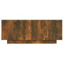Meuble TV Chêne fumé 100x35x40 cm Bois d'ingénierie