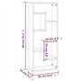 Étagère murale Sonoma gris 36x16x90 cm Bois ingénierie