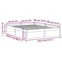 vidaXL Cadre de lit sans Matelas Blanc Bois Massif 140x200 cm