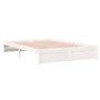 vidaXL Cadre de lit sans Matelas Blanc Bois Massif 140x200 cm