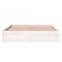 vidaXL Cadre de lit sans Matelas Blanc Bois Massif 140x200 cm