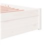 vidaXL Cadre de lit sans Matelas Blanc Bois Massif 140x200 cm