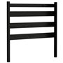 Tête de lit Noir 81x4x100 cm Bois massif de pin