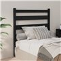 Tête de lit Noir 81x4x100 cm Bois massif de pin