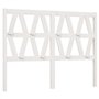 Tête de lit Blanc 126x4x100 cm Bois massif de pin