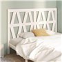 Tête de lit Blanc 126x4x100 cm Bois massif de pin