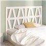 Tête de lit Blanc 126x4x100 cm Bois massif de pin