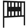 Tête de lit Noir 96x4x100 cm Bois massif de pin