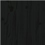 Tête de lit Noir 96x4x100 cm Bois massif de pin