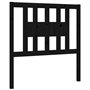 Tête de lit Noir 106x4x100 cm Bois massif de pin