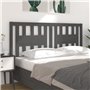 Tête de lit Gris 126x4x100 cm Bois massif de pin