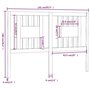Testiera per Letto 141x4x100 cm in Legno Massello di Pino