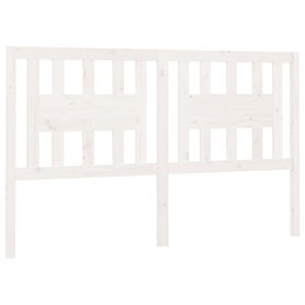 Tête de lit Blanc 146x4x100 cm Bois massif de pin