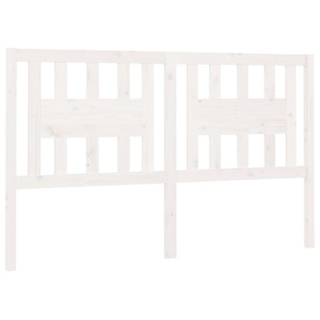 Tête de lit Blanc 146x4x100 cm Bois massif de pin
